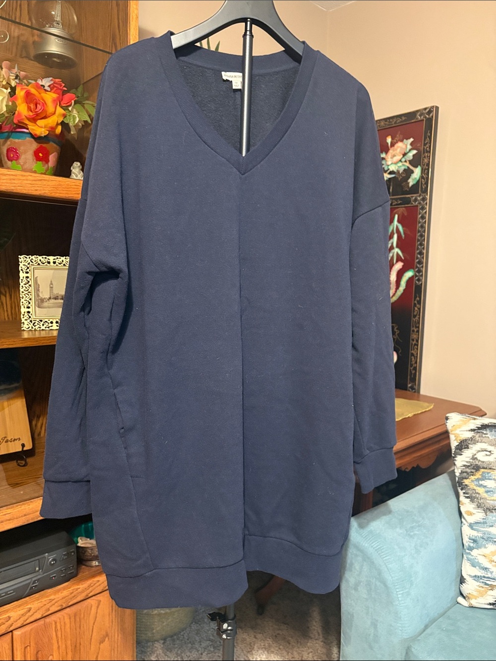 Women’s Sweatshirt Tunic- Navy